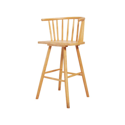 Contemporary Solid Wood Barstools Indoor Bar Stool with Low Back and Wooden Footrest Wood Natural 1 Piece Clearhalo 'Bar Furniture' 'Bar Stools' 'bar_stools' 'furn' 'furn_bar_stools' 'furniture_bar_stools' 'Kitchen & Dining Furniture' 'kitchen&dining_furn' 'kitchen' 'kitchen_furn' Furniture' 4493511