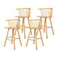 Contemporary Solid Wood Barstools Indoor Bar Stool with Low Back and Wooden Footrest Wood Natural 4 Piece Set Clearhalo 'Bar Furniture' 'Bar Stools' 'bar_stools' 'furn' 'furn_bar_stools' 'furniture_bar_stools' 'Kitchen & Dining Furniture' 'kitchen&dining_furn' 'kitchen' 'kitchen_furn' Furniture' 4493513