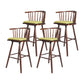 Contemporary Solid Wood Barstools Indoor Bar Stool with Low Back and Wooden Footrest Green Brown 4 Piece Set Clearhalo 'Bar Furniture' 'Bar Stools' 'bar_stools' 'furn' 'furn_bar_stools' 'furniture_bar_stools' 'Kitchen & Dining Furniture' 'kitchen&dining_furn' 'kitchen' 'kitchen_furn' Furniture' 4493516