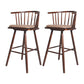 Contemporary Solid Wood Barstools Indoor Bar Stool with Low Back and Wooden Footrest Coffee Brown 2 Piece Set Clearhalo 'Bar Furniture' 'Bar Stools' 'bar_stools' 'furn' 'furn_bar_stools' 'furniture_bar_stools' 'Kitchen & Dining Furniture' 'kitchen&dining_furn' 'kitchen' 'kitchen_furn' Furniture' 4493518