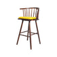 Contemporary Solid Wood Barstools Indoor Bar Stool with Low Back and Wooden Footrest Yellow Brown 1 Piece Clearhalo 'Bar Furniture' 'Bar Stools' 'bar_stools' 'furn' 'furn_bar_stools' 'furniture_bar_stools' 'Kitchen & Dining Furniture' 'kitchen&dining_furn' 'kitchen' 'kitchen_furn' Furniture' 4493520