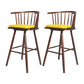 Contemporary Solid Wood Barstools Indoor Bar Stool with Low Back and Wooden Footrest Yellow Brown 2 Piece Set Clearhalo 'Bar Furniture' 'Bar Stools' 'bar_stools' 'furn' 'furn_bar_stools' 'furniture_bar_stools' 'Kitchen & Dining Furniture' 'kitchen&dining_furn' 'kitchen' 'kitchen_furn' Furniture' 4493521