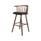 Contemporary Solid Wood Barstools Indoor Bar Stool with Low Back and Wooden Footrest Black Brown 1 Piece Clearhalo 'Bar Furniture' 'Bar Stools' 'bar_stools' 'furn' 'furn_bar_stools' 'furniture_bar_stools' 'Kitchen & Dining Furniture' 'kitchen&dining_furn' 'kitchen' 'kitchen_furn' Furniture' 4493523