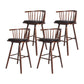 Contemporary Solid Wood Barstools Indoor Bar Stool with Low Back and Wooden Footrest Black Brown 4 Piece Set Clearhalo 'Bar Furniture' 'Bar Stools' 'bar_stools' 'furn' 'furn_bar_stools' 'furniture_bar_stools' 'Kitchen & Dining Furniture' 'kitchen&dining_furn' 'kitchen' 'kitchen_furn' Furniture' 4493525