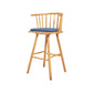 Contemporary Solid Wood Barstools Indoor Bar Stool with Low Back and Wooden Footrest Blue Natural 1 Piece Clearhalo 'Bar Furniture' 'Bar Stools' 'bar_stools' 'furn' 'furn_bar_stools' 'furniture_bar_stools' 'Kitchen & Dining Furniture' 'kitchen&dining_furn' 'kitchen' 'kitchen_furn' Furniture' 4493529