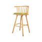 Contemporary Solid Wood Barstools Indoor Bar Stool with Low Back and Wooden Footrest Green Natural 1 Piece Clearhalo 'Bar Furniture' 'Bar Stools' 'bar_stools' 'furn' 'furn_bar_stools' 'furniture_bar_stools' 'Kitchen & Dining Furniture' 'kitchen&dining_furn' 'kitchen' 'kitchen_furn' Furniture' 4493535
