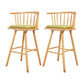 Contemporary Solid Wood Barstools Indoor Bar Stool with Low Back and Wooden Footrest Green Natural 2 Piece Set Clearhalo 'Bar Furniture' 'Bar Stools' 'bar_stools' 'furn' 'furn_bar_stools' 'furniture_bar_stools' 'Kitchen & Dining Furniture' 'kitchen&dining_furn' 'kitchen' 'kitchen_furn' Furniture' 4493536