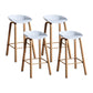 Scandinavian Style Bar-stool Metal Legs Counter Stool with Plastic Seat (set of 4) White 4 Piece Set Clearhalo 'Bar Furniture' 'Bar Stools' 'bar_stools' 'furn' 'furn_bar_stools' 'furniture_bar_stools' 'Kitchen & Dining Furniture' 'kitchen&dining_furn' 'kitchen' 'kitchen_furn' Furniture' 4493558