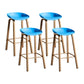 Scandinavian Style Bar-stool Metal Legs Counter Stool with Plastic Seat (set of 4) Blue 4 Piece Set Clearhalo 'Bar Furniture' 'Bar Stools' 'bar_stools' 'furn' 'furn_bar_stools' 'furniture_bar_stools' 'Kitchen & Dining Furniture' 'kitchen&dining_furn' 'kitchen' 'kitchen_furn' Furniture' 4493560