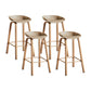Scandinavian Style Bar-stool Metal Legs Counter Stool with Plastic Seat (set of 4) Beige 4 Piece Set Clearhalo 'Bar Furniture' 'Bar Stools' 'bar_stools' 'furn' 'furn_bar_stools' 'furniture_bar_stools' 'Kitchen & Dining Furniture' 'kitchen&dining_furn' 'kitchen' 'kitchen_furn' Furniture' 4493561