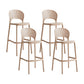 Nordic Plastic Stackable Counter Stools Macron Colorful Indoor Bar Stool with Plastic Seat Pink 4 Piece Set Clearhalo 'Bar Furniture' 'Bar Stools' 'bar_stools' 'furn' 'furn_bar_stools' 'furniture_bar_stools' 'Kitchen & Dining Furniture' 'kitchen&dining_furn' 'kitchen' 'kitchen_furn' Furniture' 4493638