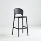 Nordic Plastic Stackable Counter Stools Macron Colorful Indoor Bar Stool with Plastic Seat Black 1 Piece Clearhalo 'Bar Furniture' 'Bar Stools' 'bar_stools' 'furn' 'furn_bar_stools' 'furniture_bar_stools' 'Kitchen & Dining Furniture' 'kitchen&dining_furn' 'kitchen' 'kitchen_furn' Furniture' 4493641