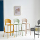 Nordic Plastic Stackable Counter Stools Macron Colorful Indoor Bar Stool with Plastic Seat Clearhalo 'Bar Furniture' 'Bar Stools' 'bar_stools' 'furn' 'furn_bar_stools' 'furniture_bar_stools' 'Kitchen & Dining Furniture' 'kitchen&dining_furn' 'kitchen' 'kitchen_furn' Furniture' 4493651