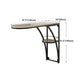 Modern White Wood Bar Table with Specialty Table Top Black Pedestal Table - 42" H Clearhalo 'Bar Furniture' 'Bar Tables' 'bar_tables' 'furn' 'furn_bar_tables' 'Furniture' 'furniture_bar_tables' 'Kitchen & Dining Furniture' 4493671