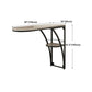 Modern White Wood Bar Table with Specialty Table Top Black Pedestal Table - 42" H Clearhalo 'Bar Furniture' 'Bar Tables' 'bar_tables' 'furn' 'furn_bar_tables' 'Furniture' 'furniture_bar_tables' 'Kitchen & Dining Furniture' 4493672
