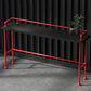 Industrial Wood Bar Table with Rectangle Table Top Red Trestle Table - 45.28" H 90.6"L x 17.7"W x 45.3"H Without Chairs Clearhalo 'Bar Furniture' 'Bar Tables' 'bar_tables' 'furn' 'furn_bar_tables' 'Furniture' 'furniture_bar_tables' 'Kitchen & Dining Furniture' 4493676