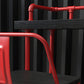 Industrial Wood Bar Table with Rectangle Table Top Red Trestle Table - 45.28" H Clearhalo 'Bar Furniture' 'Bar Tables' 'bar_tables' 'furn' 'furn_bar_tables' 'Furniture' 'furniture_bar_tables' 'Kitchen & Dining Furniture' 4493682