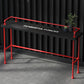 Industrial Wood Bar Table with Rectangle Table Top Red Trestle Table - 45.28" H Clearhalo 'Bar Furniture' 'Bar Tables' 'bar_tables' 'furn' 'furn_bar_tables' 'Furniture' 'furniture_bar_tables' 'Kitchen & Dining Furniture' 4493685