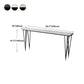 Modern Marble Pub Table with Rectangle Table Top Black Legs Table - 42" H Clearhalo 'Bar Furniture' 'Bar Tables' 'bar_tables' 'furn' 'furn_bar_tables' 'Furniture' 'furniture_bar_tables' 'Kitchen & Dining Furniture' 4493740