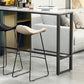 Modern Marble Bistro Table with Rectangle Table Top Black Trestle Table - 42" H Clearhalo 'Bar Furniture' 'Bar Tables' 'bar_tables' 'furn' 'furn_bar_tables' 'Furniture' 'furniture_bar_tables' 'Kitchen & Dining Furniture' 4493773