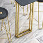Modern Marble Counter Table with Rectangle Table Top Sled Table - 42" H Clearhalo 'Bar Furniture' 'Bar Tables' 'bar_tables' 'furn' 'furn_bar_tables' 'Furniture' 'furniture_bar_tables' 'Kitchen & Dining Furniture' 4493789