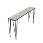 Modern Marble Pub Table with Rectangle Table Top Legs Table - 42" H Black-Gray Without Chairs Clearhalo 'Bar Furniture' 'Bar Tables' 'bar_tables' 'furn' 'furn_bar_tables' 'Furniture' 'furniture_bar_tables' 'Kitchen & Dining Furniture' 4493847