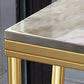 Modern Marble Pub Table with Rectangle Table Top Legs Table - 42" H Clearhalo 'Bar Furniture' 'Bar Tables' 'bar_tables' 'furn' 'furn_bar_tables' 'Furniture' 'furniture_bar_tables' 'Kitchen & Dining Furniture' 4493848
