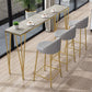 Modern Marble Pub Table with Rectangle Table Top Legs Table - 42" H Clearhalo 'Bar Furniture' 'Bar Tables' 'bar_tables' 'furn' 'furn_bar_tables' 'Furniture' 'furniture_bar_tables' 'Kitchen & Dining Furniture' 4493851