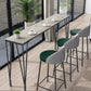 Modern Marble Pub Table with Rectangle Table Top Legs Table - 42" H Clearhalo 'Bar Furniture' 'Bar Tables' 'bar_tables' 'furn' 'furn_bar_tables' 'Furniture' 'furniture_bar_tables' 'Kitchen & Dining Furniture' 4493853