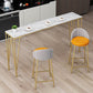 Modern Marble Pub Table with Rectangle Table Top Legs Table - 42" H Clearhalo 'Bar Furniture' 'Bar Tables' 'bar_tables' 'furn' 'furn_bar_tables' 'Furniture' 'furniture_bar_tables' 'Kitchen & Dining Furniture' 4493854