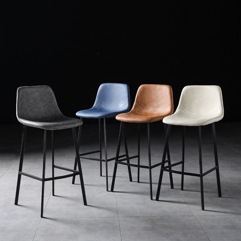 Industrial Style Bar-stool Bucket Seat Metal Legs for Kitchen Bar Clearhalo 'Bar Furniture' 'Bar Stools' 'bar_stools' 'furn' 'furn_bar_stools' 'furniture_bar_stools' 'Kitchen & Dining Furniture' 'kitchen&dining_furn' 'kitchen' 'kitchen_furn' Furniture' 4493912