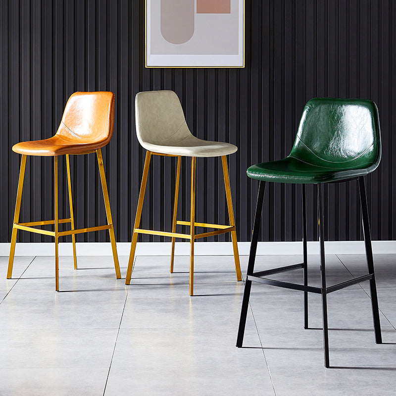 Industrial Style Bar-stool Bucket Seat Metal Legs for Kitchen Bar Clearhalo 'Bar Furniture' 'Bar Stools' 'bar_stools' 'furn' 'furn_bar_stools' 'furniture_bar_stools' 'Kitchen & Dining Furniture' 'kitchen&dining_furn' 'kitchen' 'kitchen_furn' Furniture' 4493916