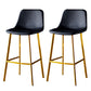 Industrial Style Bar-stool Bucket Seat Metal Legs for Kitchen Bar Black Gold 2 Piece Set Clearhalo 'Bar Furniture' 'Bar Stools' 'bar_stools' 'furn' 'furn_bar_stools' 'furniture_bar_stools' 'Kitchen & Dining Furniture' 'kitchen&dining_furn' 'kitchen' 'kitchen_furn' Furniture' 4493919