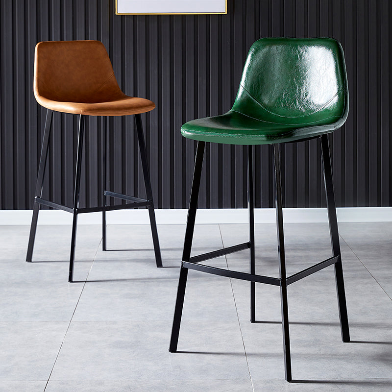 Industrial Style Bar-stool Bucket Seat Metal Legs for Kitchen Bar Clearhalo 'Bar Furniture' 'Bar Stools' 'bar_stools' 'furn' 'furn_bar_stools' 'furniture_bar_stools' 'Kitchen & Dining Furniture' 'kitchen&dining_furn' 'kitchen' 'kitchen_furn' Furniture' 4493926
