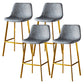 Industrial Style Bar-stool Bucket Seat Metal Legs for Kitchen Bar Grey Gold 4 Piece Set Clearhalo 'Bar Furniture' 'Bar Stools' 'bar_stools' 'furn' 'furn_bar_stools' 'furniture_bar_stools' 'Kitchen & Dining Furniture' 'kitchen&dining_furn' 'kitchen' 'kitchen_furn' Furniture' 4493931