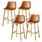 Industrial Style Bar-stool Bucket Seat Metal Legs for Kitchen Bar Brown Gold 4 Piece Set Clearhalo 'Bar Furniture' 'Bar Stools' 'bar_stools' 'furn' 'furn_bar_stools' 'furniture_bar_stools' 'Kitchen & Dining Furniture' 'kitchen&dining_furn' 'kitchen' 'kitchen_furn' Furniture' 4493943