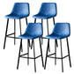 Industrial Style Bar-stool Bucket Seat Metal Legs for Kitchen Bar Blue Black 4 Piece Set Clearhalo 'Bar Furniture' 'Bar Stools' 'bar_stools' 'furn' 'furn_bar_stools' 'furniture_bar_stools' 'Kitchen & Dining Furniture' 'kitchen&dining_furn' 'kitchen' 'kitchen_furn' Furniture' 4493946