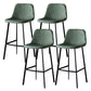 Industrial Style Bar-stool Bucket Seat Metal Legs for Kitchen Bar Green Black 4 Piece Set Clearhalo 'Bar Furniture' 'Bar Stools' 'bar_stools' 'furn' 'furn_bar_stools' 'furniture_bar_stools' 'Kitchen & Dining Furniture' 'kitchen&dining_furn' 'kitchen' 'kitchen_furn' Furniture' 4493952