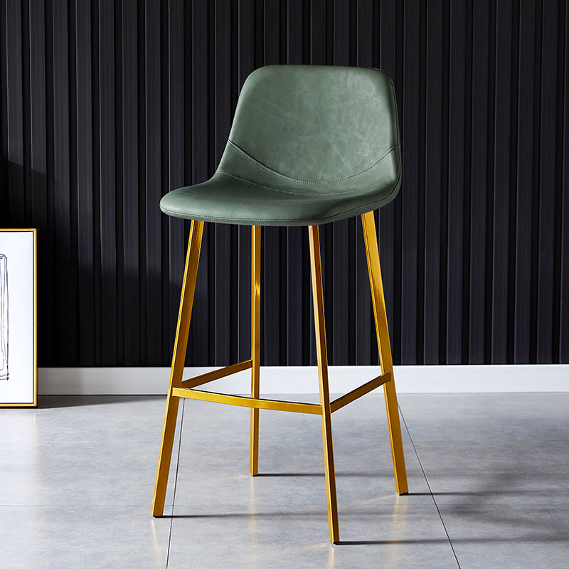 Industrial Style Bar-stool Bucket Seat Metal Legs for Kitchen Bar Green Gold 1 Piece Clearhalo 'Bar Furniture' 'Bar Stools' 'bar_stools' 'furn' 'furn_bar_stools' 'furniture_bar_stools' 'Kitchen & Dining Furniture' 'kitchen&dining_furn' 'kitchen' 'kitchen_furn' Furniture' 4493953