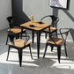 1/3/5 Pcs Metal Industrial Dinette Set with Manufactured Wood Table Dining Set 5 Pieces: Wood Table, 4 Chairs Clearhalo 'Dining Room Sets' 'Dining Tables & Seating' 'dining_room_set' 'furn' 'furn_dining_room_set' 'Furniture' 'furniture_dining_room_set' 'Kitchen & Dining Furniture' 'kitchen&dining_furn' 'kitchen' 4497833