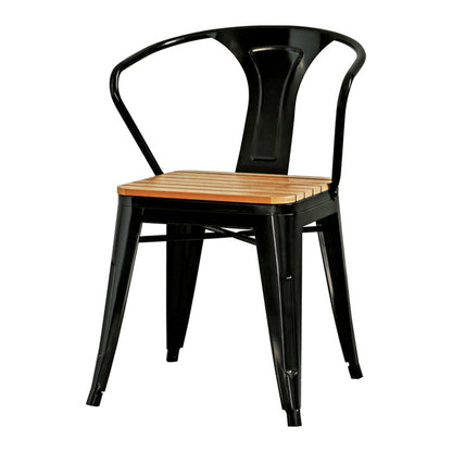 1/3/5 Pcs Metal Industrial Dinette Set with Manufactured Wood Table Dining Set 1 Black Chair Clearhalo 'Dining Room Sets' 'Dining Tables & Seating' 'dining_room_set' 'furn' 'furn_dining_room_set' 'Furniture' 'furniture_dining_room_set' 'Kitchen & Dining Furniture' 'kitchen&dining_furn' 'kitchen' 4497834