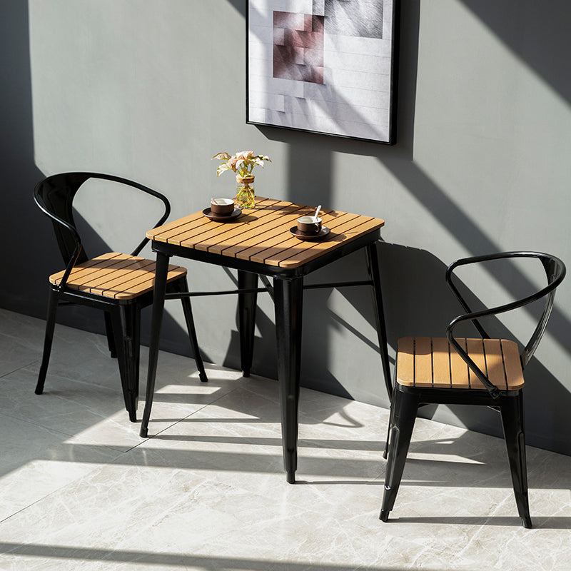 1/3/5 Pcs Metal Industrial Dinette Set with Manufactured Wood Table Dining Set 3 Pieces: Wood Table, 2 Chairs Clearhalo 'Dining Room Sets' 'Dining Tables & Seating' 'dining_room_set' 'furn' 'furn_dining_room_set' 'Furniture' 'furniture_dining_room_set' 'Kitchen & Dining Furniture' 'kitchen&dining_furn' 'kitchen' 4497839