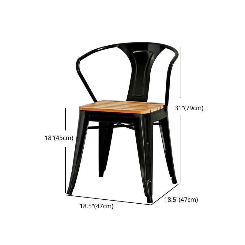 1/3/5 Pcs Metal Industrial Dinette Set with Manufactured Wood Table Dining Set Clearhalo 'Dining Room Sets' 'Dining Tables & Seating' 'dining_room_set' 'furn' 'furn_dining_room_set' 'Furniture' 'furniture_dining_room_set' 'Kitchen & Dining Furniture' 'kitchen&dining_furn' 'kitchen' 4497847