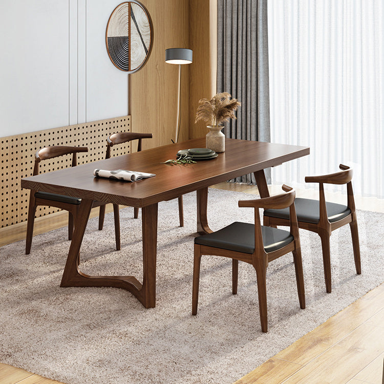 Solid Wood Dining Table Pine Wood Rectangle Table with Double Pedestal Base Clearhalo ' dining_table' 'Dining Tables & Seating' 'Dining Tables' 'furn' 'furn_dining_table' 'Furniture' 'furniture_dining_table' 'Kitchen & Dining Furniture' 'kitchen&dining_furn' 'kitchen' 'kitchen_dining_table' 4501707