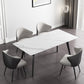 Rectangle Shape Industrial Style Table Sintered Stone Fixed Table for Home Use White 55.1"L x 31.5"W x 29.5"H Without Chairs Clearhalo ' dining_table' 'Dining Tables & Seating' 'Dining Tables' 'furn' 'furn_dining_table' 'Furniture' 'furniture_dining_table' 'Kitchen & Dining Furniture' 'kitchen&dining_furn' 'kitchen' 'kitchen_dining_table' 4501741