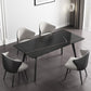 Rectangle Shape Industrial Style Table Sintered Stone Fixed Table for Home Use Black Gold Without Chairs Clearhalo ' dining_table' 'Dining Tables & Seating' 'Dining Tables' 'furn' 'furn_dining_table' 'Furniture' 'furniture_dining_table' 'Kitchen & Dining Furniture' 'kitchen&dining_furn' 'kitchen' 'kitchen_dining_table' 4501744