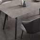 Rectangle Shape Industrial Style Table Sintered Stone Fixed Table for Home Use Clearhalo ' dining_table' 'Dining Tables & Seating' 'Dining Tables' 'furn' 'furn_dining_table' 'Furniture' 'furniture_dining_table' 'Kitchen & Dining Furniture' 'kitchen&dining_furn' 'kitchen' 'kitchen_dining_table' 4501746