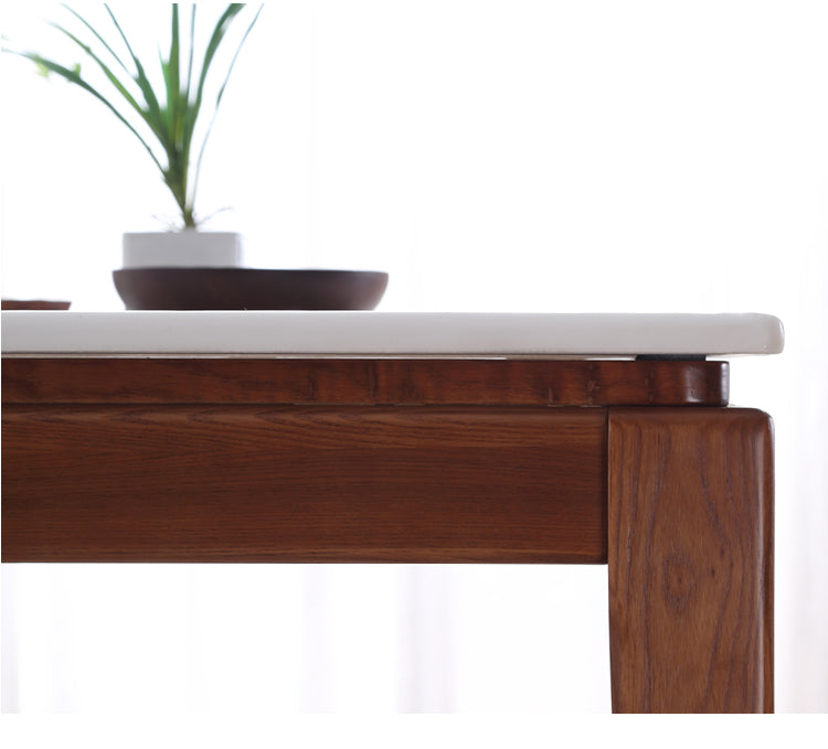 Square Marble Dining Table Industrial Style 4 Legs Table for Dining Room Clearhalo ' dining_table' 'Dining Tables & Seating' 'Dining Tables' 'furn' 'furn_dining_table' 'Furniture' 'furniture_dining_table' 'Kitchen & Dining Furniture' 'kitchen&dining_furn' 'kitchen' 'kitchen_dining_table' 4501765