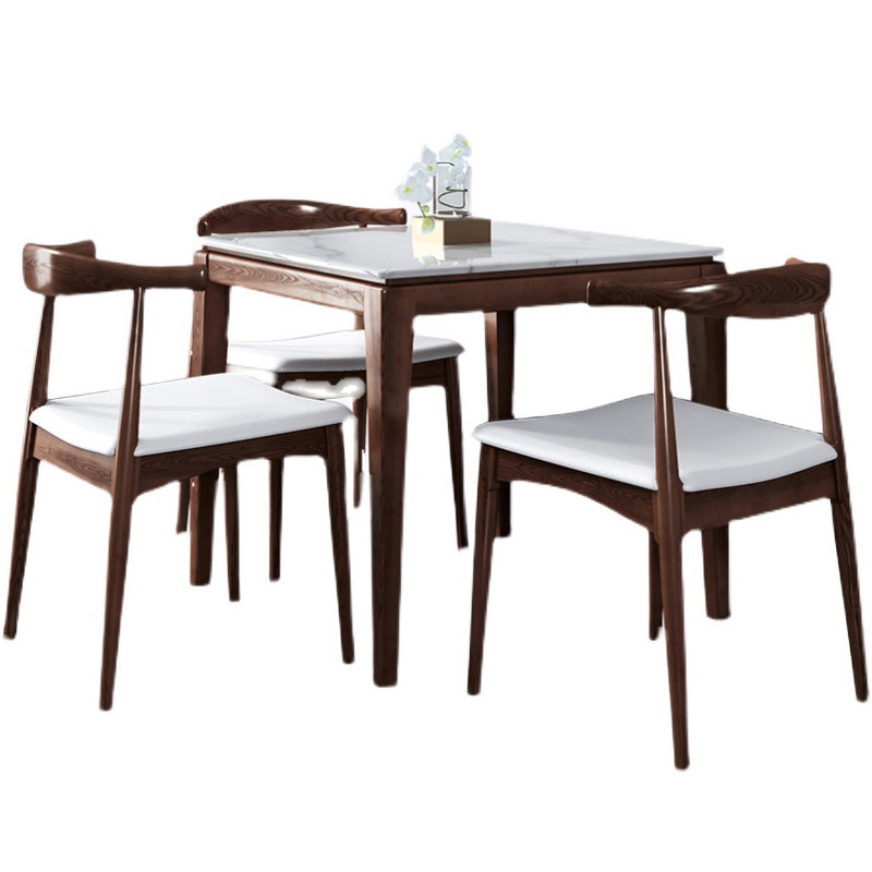 Square Marble Dining Table Industrial Style 4 Legs Table for Dining Room Clearhalo ' dining_table' 'Dining Tables & Seating' 'Dining Tables' 'furn' 'furn_dining_table' 'Furniture' 'furniture_dining_table' 'Kitchen & Dining Furniture' 'kitchen&dining_furn' 'kitchen' 'kitchen_dining_table' 4501766