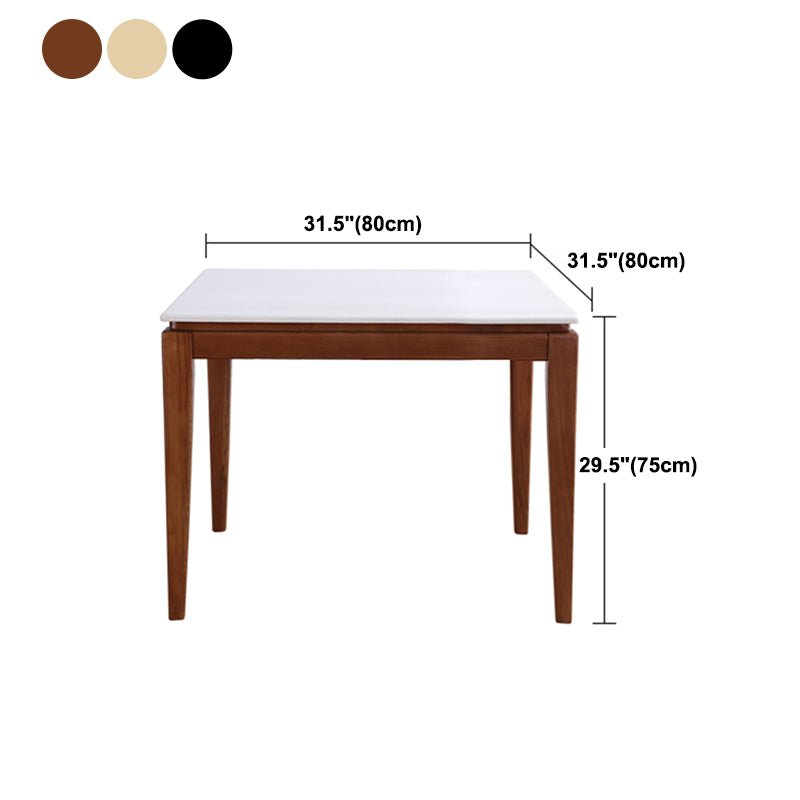 Square Marble Dining Table Industrial Style 4 Legs Table for Dining Room Clearhalo ' dining_table' 'Dining Tables & Seating' 'Dining Tables' 'furn' 'furn_dining_table' 'Furniture' 'furniture_dining_table' 'Kitchen & Dining Furniture' 'kitchen&dining_furn' 'kitchen' 'kitchen_dining_table' 4501769